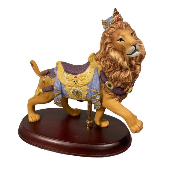 Vintage Lenox Carousel Lion Porcelain Figure w/Certification Stamp 1990 - Picture 2 of 16